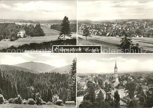 Eibenstock Panorama Ortsblick Betriebsferienheim Waldhausen Backautal Kat. Eibenstock