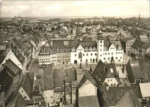 Freiberg Sachsen Panorama mit Blick zum Obermarkt Kat. Freiberg