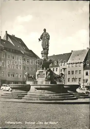 Freiberg Sachsen Denkmal Otto der Reiche Kat. Freiberg