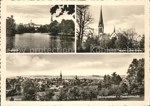 Geringswalde Grossteich Martin Luther Kirche Gesamtansicht Kat. Geringswalde