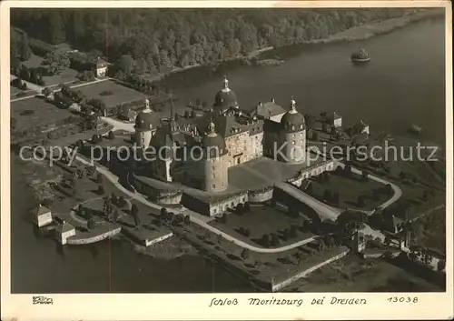 Dresden Jagdschloss Moritzburg Fliegeraufnahme