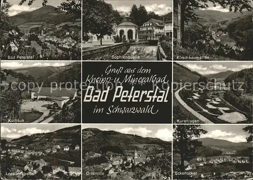 Bad Peterstal Griesbach Ortsblick Sophienquelle Kirschbaumallee Kurhaus Kuranlagen Ortsmitte Eckenacker Kat. Bad Peterstal Griesbach