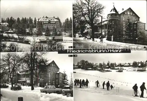 Friedrichsbrunn Harz Sanatorium Thaelmann Hotel Brockenblick uebungshang Kat. Friedrichsbrunn