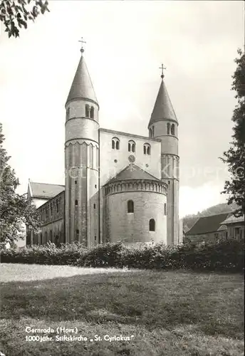 Gernrode Harz 100jaehrige Stiftskirche St Cyriakus / Gernrode Harz /Harz LKR