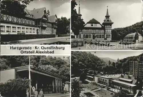 Harzgerode Hotel Linde Reichsbahn Erholungsheim HO Raststaette Teilansicht Kat. Harzgerode
