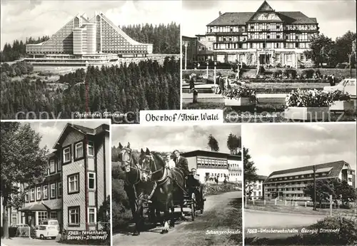 Oberhof Thueringen Interhotel Panorama Thaelmann Haus FDGB Ferienheim Dimitroff Schanzenbaude  Kat. Oberhof Thueringen