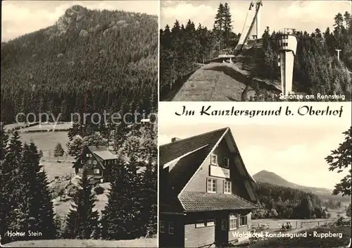 Oberhof Thueringen Hoher Stein Schanze Rennsteig Waldhotel Kanzlersgrund Ruppberg Kat. Oberhof Thueringen