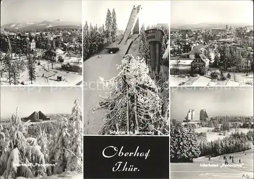 Oberhof Thueringen Rennsteig Schanze Interhotel Panorama Kat. Oberhof Thueringen