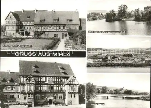 Mihla Kreispflegeheim Rotes Schloss Werra Graues Schloss Werrabruecke Kat. Mihla