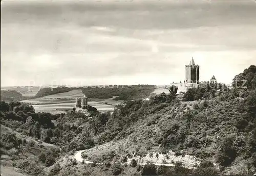 Saaleck Blick zur Rudelsburg und Burg Saaleck Kat. Bad Koesen