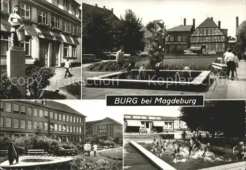 Burg Magdeburg Ratsgebaeude Trommler Rolandplatz Krankenhaus Kindergarten Kat. Burg