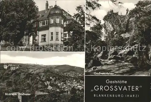 Blankenburg Harz Gaststaette Grossvater Grossvaterfelsen Ortsblick Kat. Blankenburg