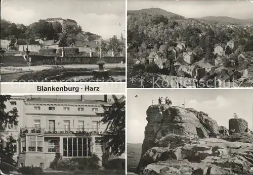 Blankenburg Harz Schloss Ortsansicht Burgruine Regenstein Kat. Blankenburg