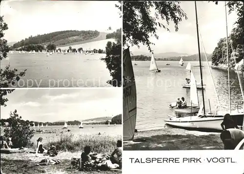 Pirk Burgstein Talsperre Segelregatta Strand Segelboote Kat. Burgstein Plauen