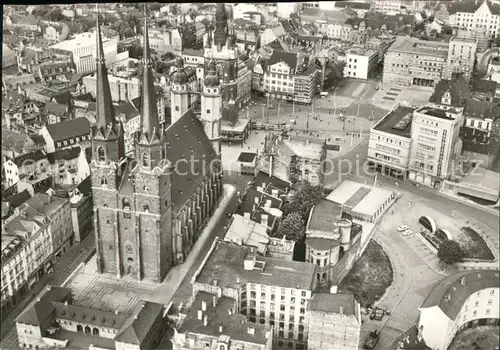 Halle Saale Fliegeraufnahme Kirche Kat. Halle