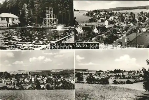 Gruenhainichen Erzgebirge Schwimmbad Teilansichten / Gruenhainichen /Erzgebirgskreis LKR