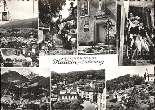 Hallein Salzbergbahn Bezirksgericht Grubergrab Salzbergwerk Duerrnberg  Kat. Hallein