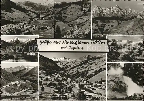 Saalbach Hinterglemm Panorama und Teilansichten Kat. Saalbach Hinterglemm