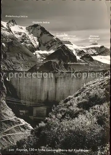 Kaprun Limbergsperre mit Krafthaus Kat. Kaprun