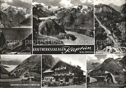 Kaprun Kraftwerksanlagen Limbergsperre Schraegaufzug Hotel Kesselfall Denkmal Kat. Kaprun