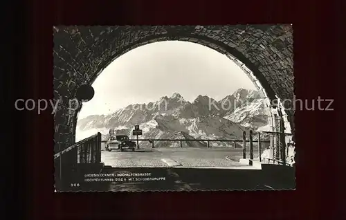 Grossglockner Hochalpenstrasse Hochtortunnel mit Schobergruppe Kat. Heiligenblut