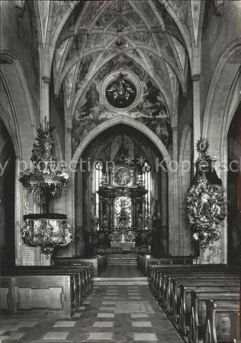 Maria Saal Kaernten Wallfahrtskirche Inneres Kanzel Altar Kat. Maria Saal