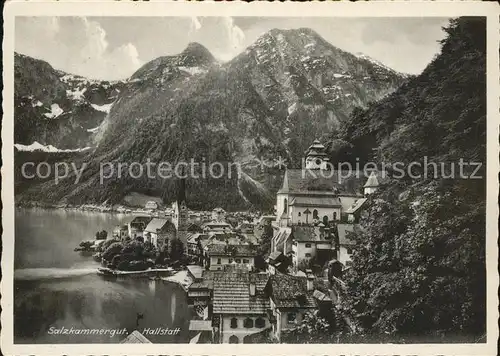 Hallstatt Salzkammergut Ortsblick Hallstaettersee Kat. Hallstatt