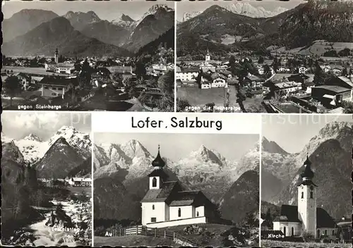 Lofer mit Steinberge Reitheralpe Teufelsstieg Kirche Au Kat. Lofer