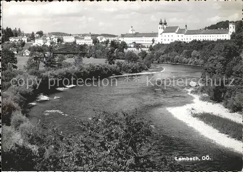 Lambach Oberoesterreich Teilansicht Stift Kat. Lambach