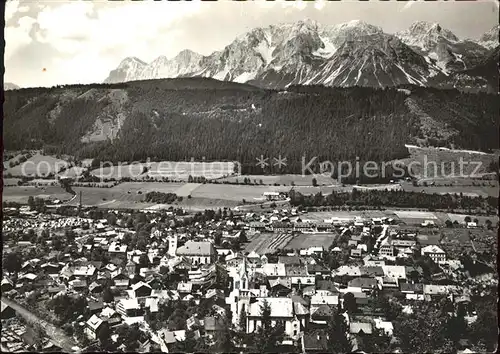 Schladming Obersteiermark Totalansicht mit Dachstein Kat. Schladming