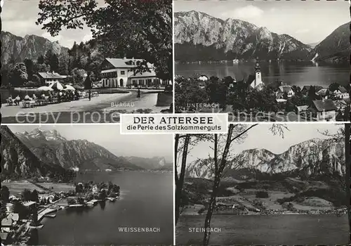 Attersee Burgau Unterach Weissenbach Steinbach Kat. Attersee
