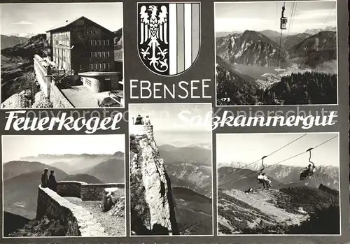 Ebensee Oberoesterreich Feuerkogel Teilansichten Sesselift Seilbahn Kat. Ebensee Salzkammergut