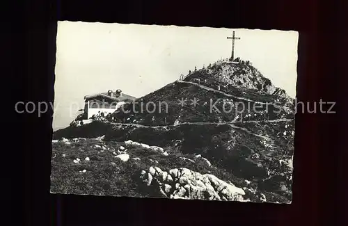 Untersberg Geiereck Bergrestaurant Hochalm Gipfelkreuz Kat. Salzburg