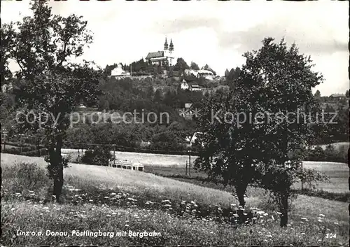 Linz Donau Poestlingberg mit Bergbahn Kat. Linz