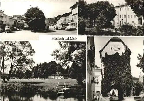 Haslach Muehl Teilansichten Stadttor Naturschwimmbad Kat. Haslach an der Muehl