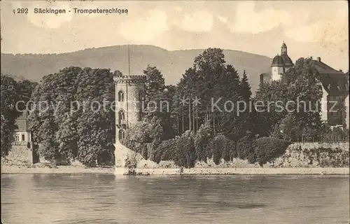 Saeckingen Rhein Trompeterschloss Turm Kat. Bad Saeckingen