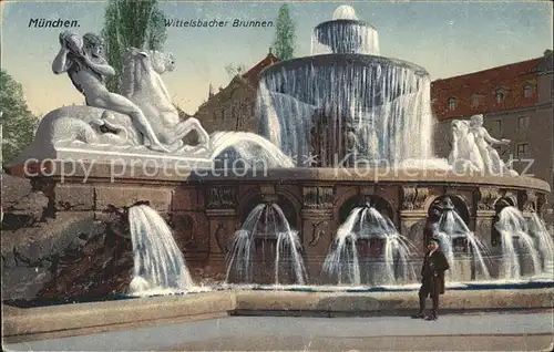 Muenchen Wittelsbacher Brunnen Wasserspiele Skulptur Kat. Muenchen