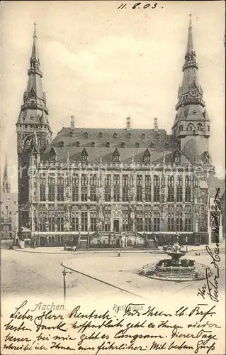 Aachen Rathaus Brunnen Kat. Aachen