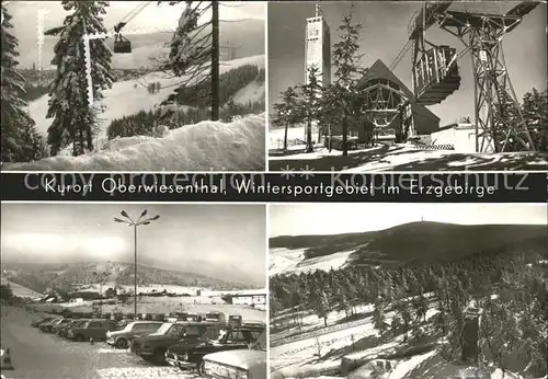 Oberwiesenthal Erzgebirge Panorama Kurort Wintersportgebiet Kabinenbahn Kat. Oberwiesenthal