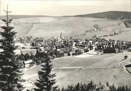 Oberwiesenthal Erzgebirge Panorama Kurort Sommererholung und Wintersportplatz Kat. Oberwiesenthal