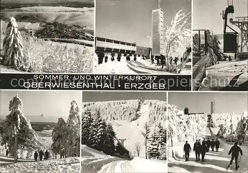 Oberwiesenthal Erzgebirge Winterimpressionen Kurort Kabinenbahn Kurort Kat. Oberwiesenthal