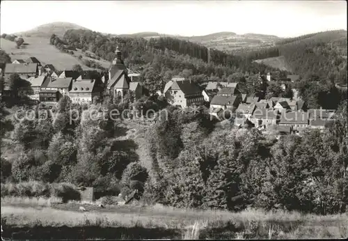 Lauenstein Erzgebirge Ortsansicht mit Geisingberg Kat. Geising