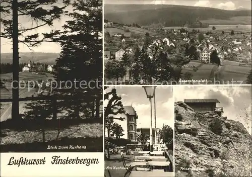 Finsterbergen Gesamtansicht Blick zum Kurhaus Felsenkanzel Kat. Finsterbergen Thueringer Wald