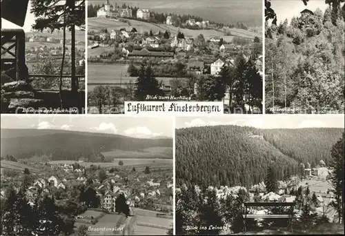 Finsterbergen Teilansichten Blockhuette Kurhaus Felsenkanzel Panorama Leinatal Kat. Finsterbergen Thueringer Wald