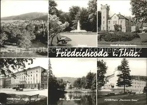 Friedrichroda Kurpark Schloss Reinhardsbrunn FDGB Heim Walter Ulbricht Hermann Danz Kurhotel Kat. Friedrichroda