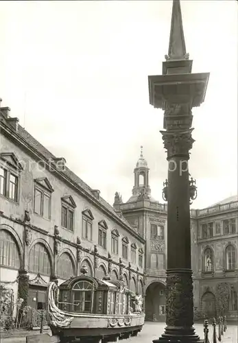Dresden Stallhof mit Johanneum Gewehrgalerie Saeule Pillnitzer Gondel vor Zerstoerung 1945