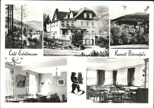 Baerenfels Erzgebirge Cafe Edelmann Teilansicht Kurort Kat. Altenberg