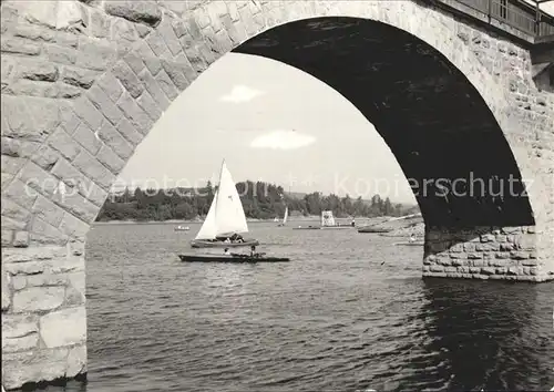 Dippoldiswalde Osterzgebirge Talsperre Malter Brueckenbogen Wassersport Kat. Dippoldiswalde