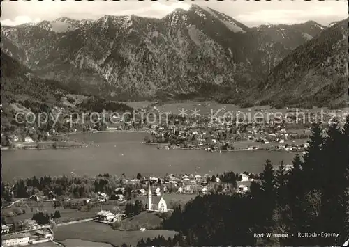 Bad Wiessee Panorama mit Rottach Egern Tegernsee und Alpen Kat. Bad Wiessee