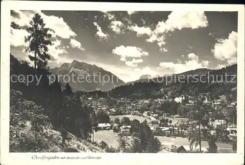 Berchtesgaden Panorama mit Hochkalter und Reiteralpe Berchtesgadener Alpen Kat. Berchtesgaden